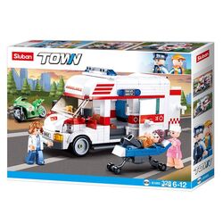 Constructor Sluban Town Ambulance B1065 (White/Red) Thumb