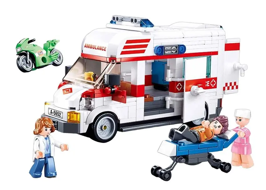 Constructor Sluban Town Ambulance B1065 (White/Red)
