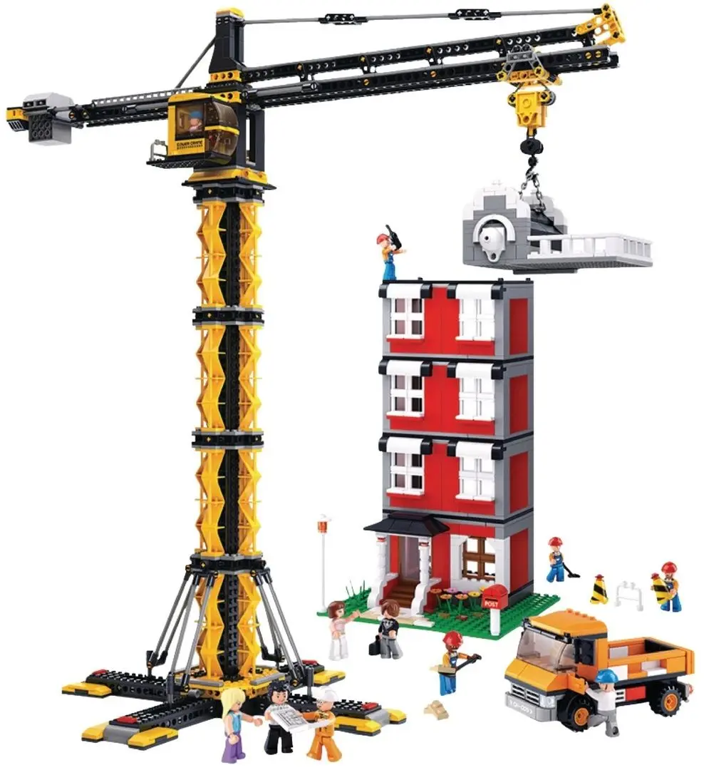 Constructor Sluban Town Construction Crane truck M38-B0555
