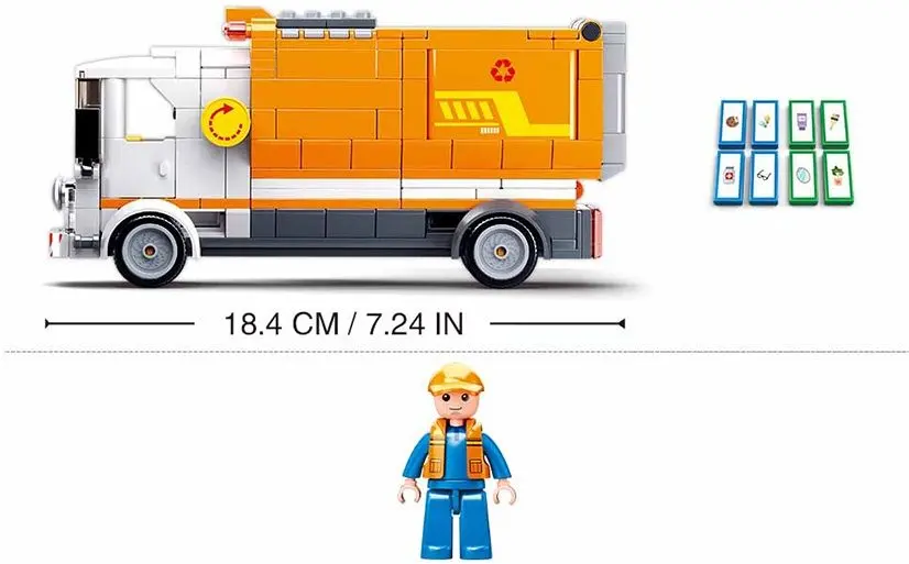 Constructor Sluban Town Garbage Truck M38-B1066