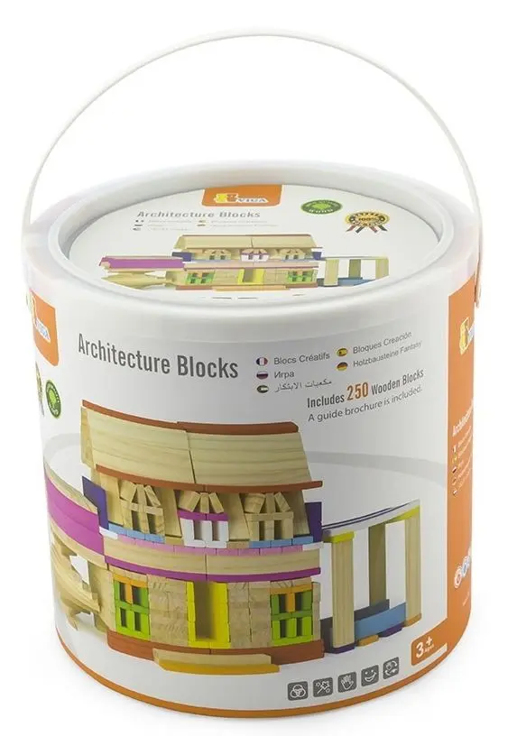 Constructor Viga Toys Architecture Block 50956 (Multicolor) - 4