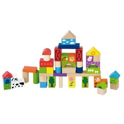 Constructor Viga Toys Wooden Blocks 50285 (Multicolor)