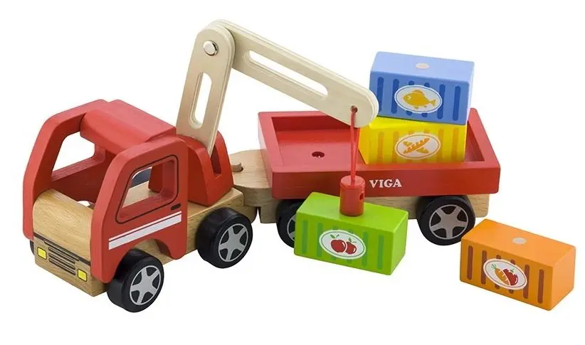 Jucarie de dezvoltare Viga Toys Crane Truck 50690 (Multicolor) - 2