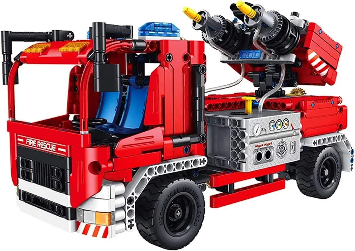 Конструктор 2в1 XTech Bricks Mini Fire Truck With Water Spraying (Red)