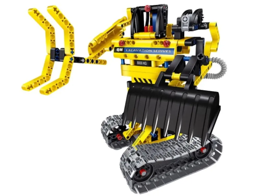 Конструктор 2в1 XTech Construction Excavator & Robot (Yellow) - 2