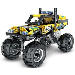 Constructor XTech Bricks Pull Back Off-Road Vehicle (Yellow)