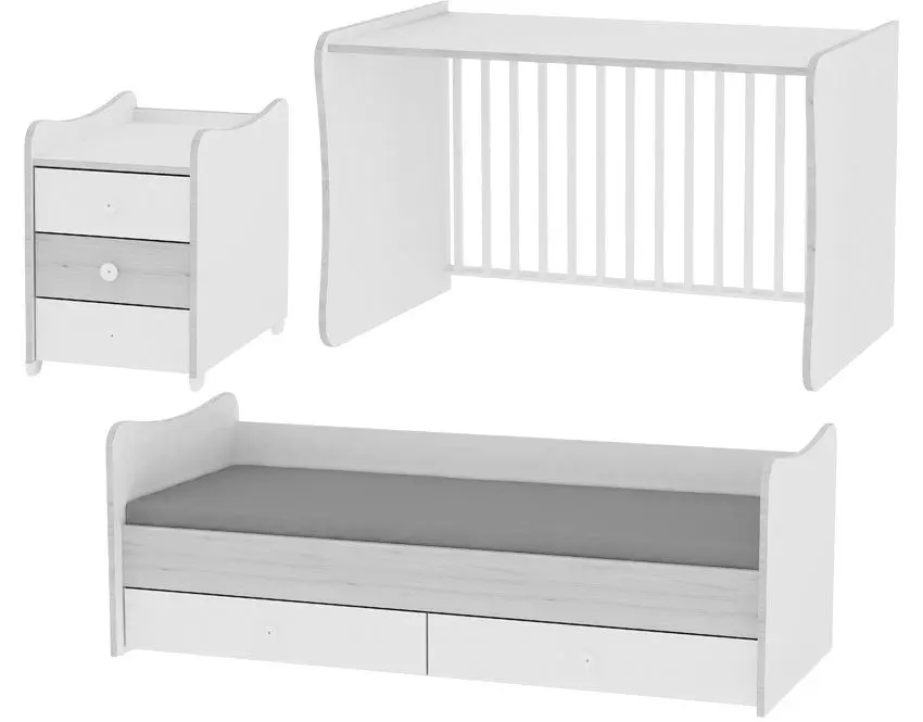 Кроватка Bertoni (Lorelli) Maxi Plus New White/Cofee (10150300027A) - 3