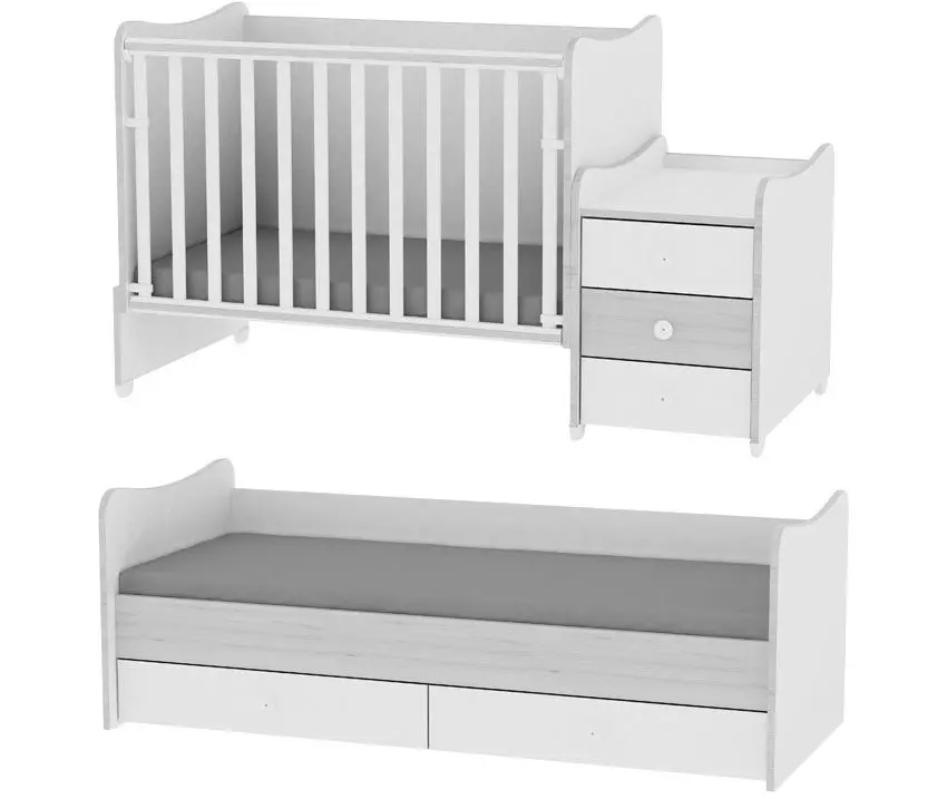 Кроватка Bertoni (Lorelli) Maxi Plus New White/Cofee (10150300027A) - 2