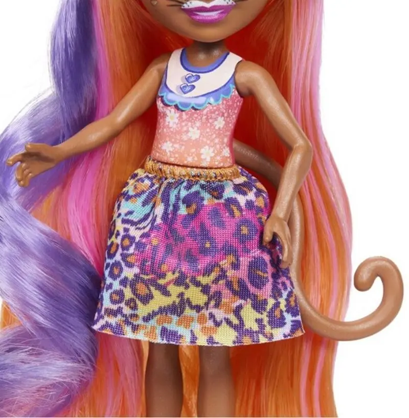 Papusa Enchantimals Glam Party Cheetah Charisse and Grinsey HNV30 - 5
