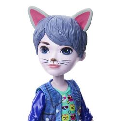 Papusa Enchantimals Glam Party Cole Cat With Pet HNT59 Thumb