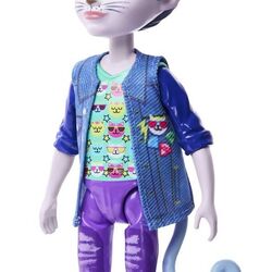 Papusa Enchantimals Glam Party Cole Cat With Pet HNT59 Thumb