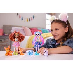 Papusa Enchantimals Glam Party Fox Filigree and Pets HNT60 Thumb