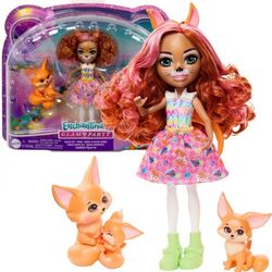 Papusa Enchantimals Glam Party Fox Filigree and Pets HNT60 Thumb