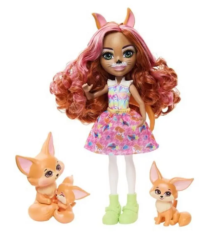Papusa Enchantimals Glam Party Fox Filigree and Pets HNT60