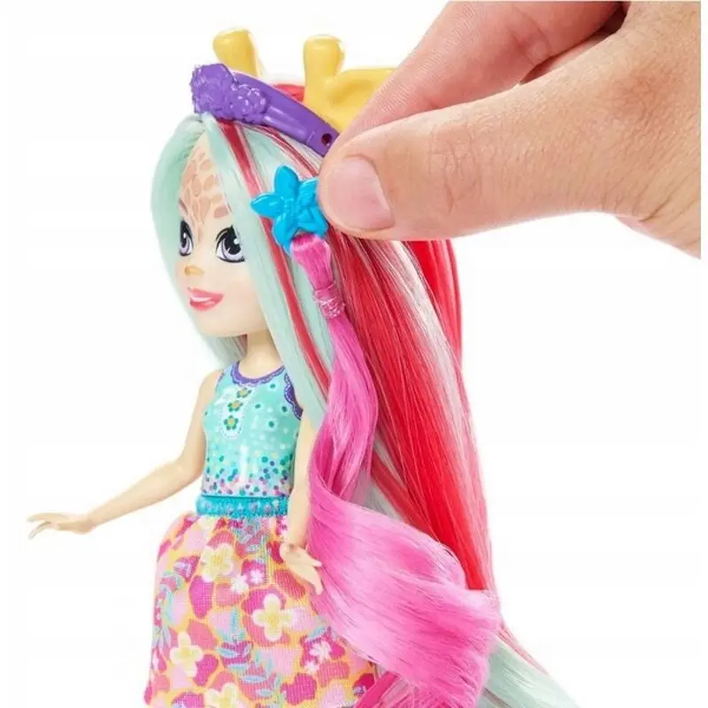 Papusa Enchantimals Glam Party Giraffe Gillian and Pole HNV29 - 2