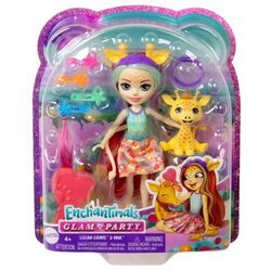Papusa Enchantimals Glam Party Giraffe Gillian and Pole HNV29 Thumb