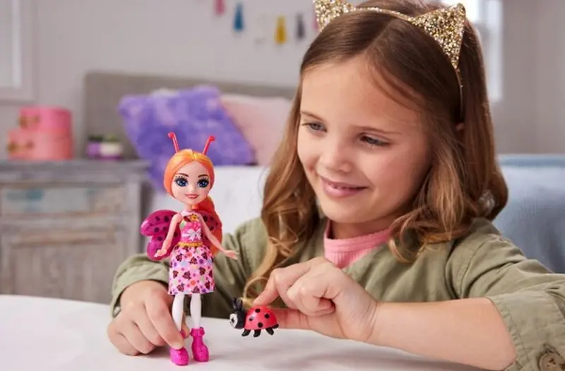 Papusa Enchantimals Glam Party Ladonna Ladybug Doll HNT57 - 5