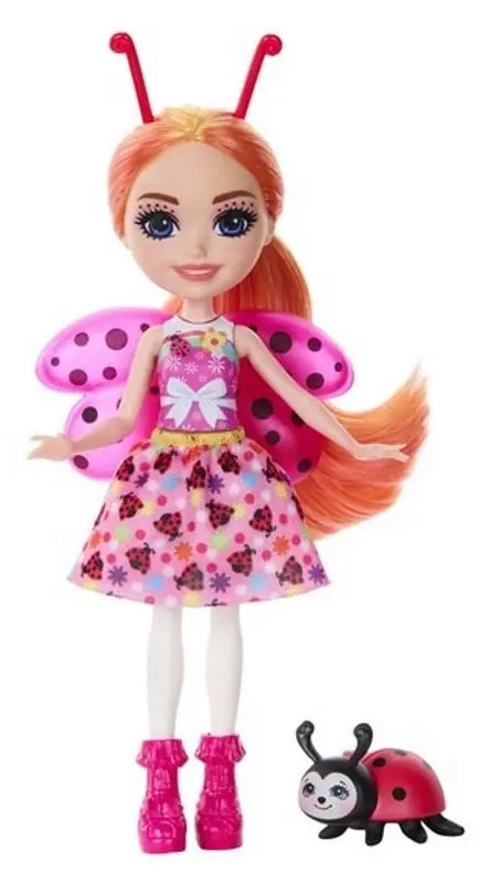 Papusa Enchantimals Glam Party Ladonna Ladybug Doll HNT57