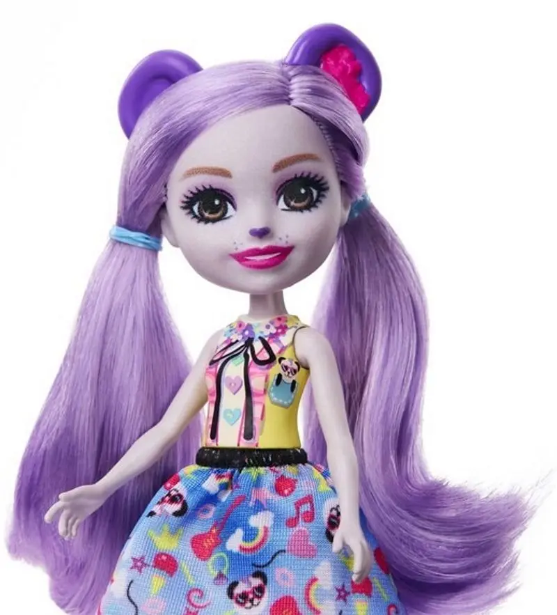 Papusa Enchantimals Glam Party Panda Pemma and Clumber HNT58 - 5