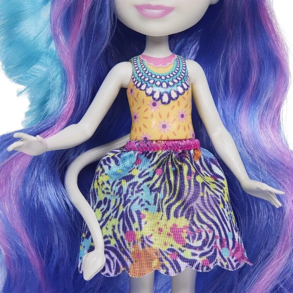 Papusa Enchantimals Glam Party Zemirah Zebra and Grainy Doll - 5