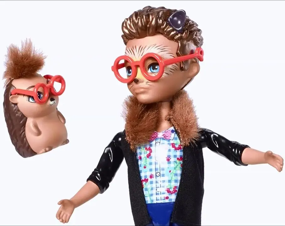 Papusa Enchantimals Hixby Hedgehog and Pointer - 3