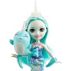 Papusa Mattel Enchantimals Naddie Narwhal & Sword GJX41 Thumb