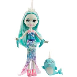 Papusa Mattel Enchantimals Naddie Narwhal & Sword GJX41