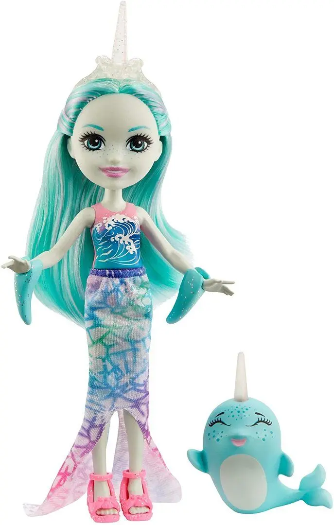 Papusa Mattel Enchantimals Naddie Narwhal & Sword GJX41
