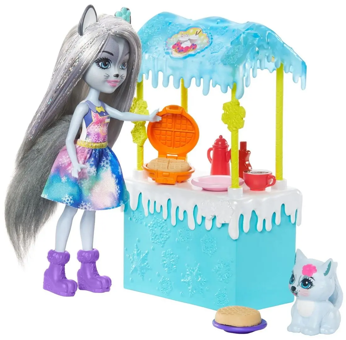 Set de joaca Mattel Enchantimals Magazinul de napolitane Haski Havana GJX37