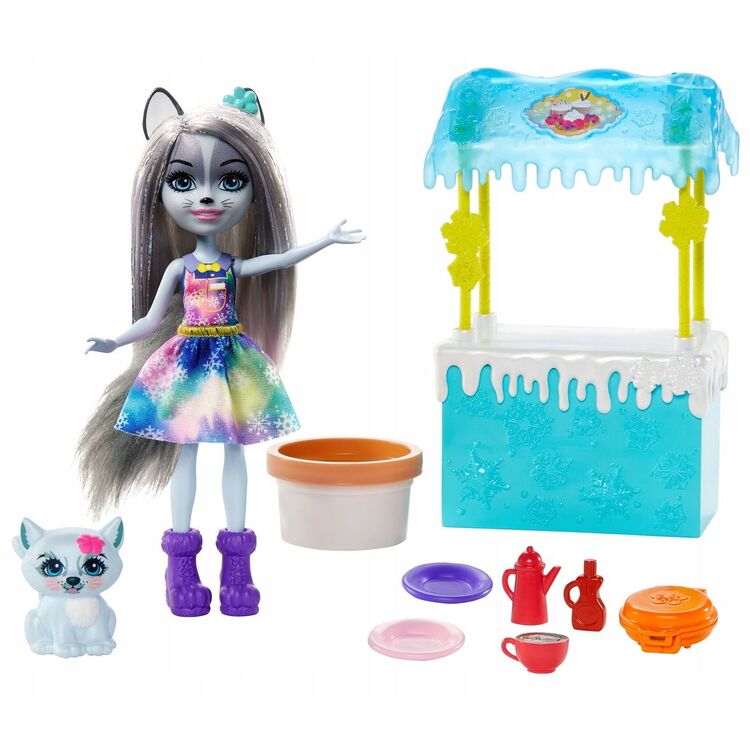 Игровой набор Mattel Enchantimals Магазинчик с вафлями Хаски Хавны GJX37