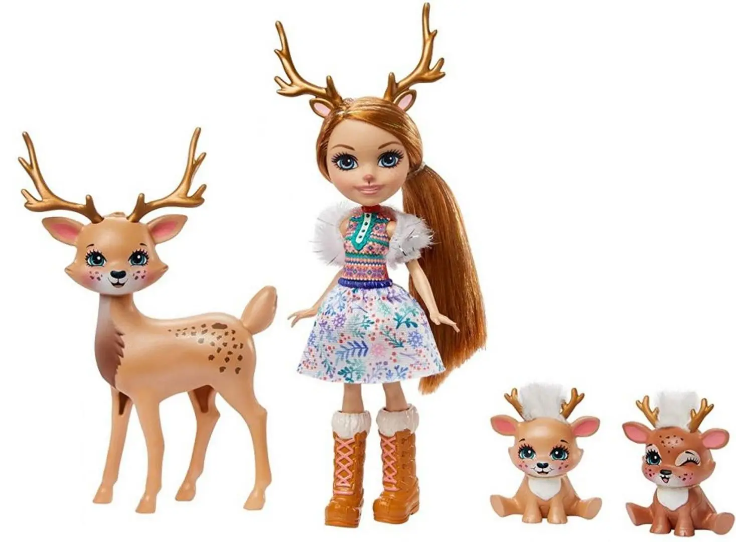 Set de joaca Mattel Enchantimals Familia Rainey Reno GNP17