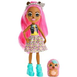 Papusa Mattel Enchantimals City Tails Main Street Hensley Hedgehog & Spiney HKN13