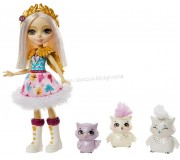 Papusa Mattel Enchantimals Odele Snowy Owl Family GJX46