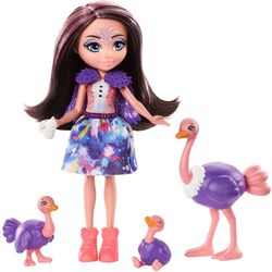 Papusa Mattel Enchantimals Ophelia Ostrich Family GTM32