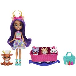 Papusa cu accesorii Mattel Enchantimals Baby Best Friend Danessa Deer & Sprint HLK84