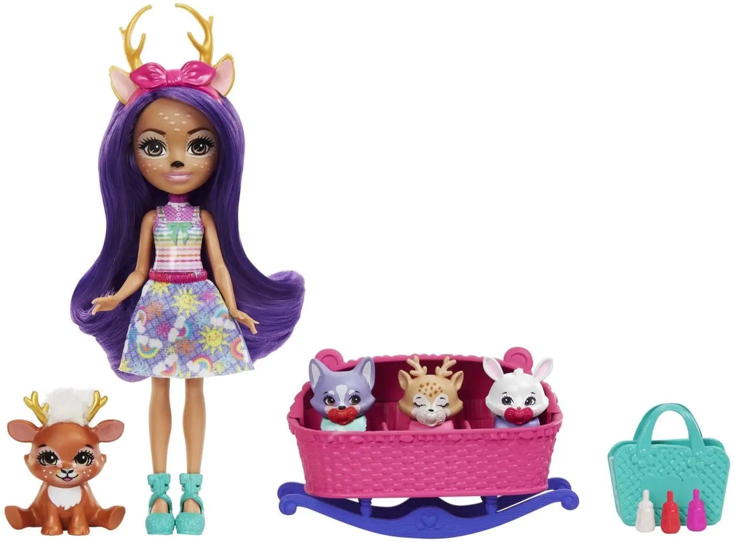Кукла с аксессуарами Mattel Enchantimals Baby Best Friend Danessa Deer & Sprint HLK84