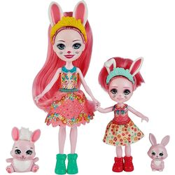 Set papusi Mattel Enchantimals Bree Bunny & Twist Bedelia Bunny & Tappy HCF84