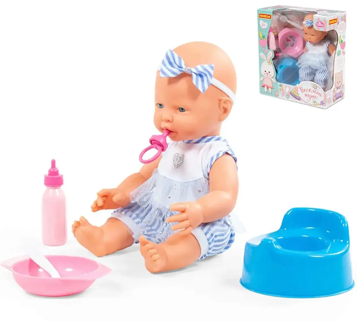 Papusa cu accesorii Polesie Jolly Baby Doll 78384