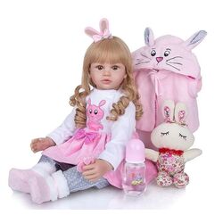 Кукла + игрушка-кролик Procart 545868 (White/Pink) Thumb