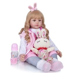Papusa + jucarie iepuras Procart 545868 (White/Pink)