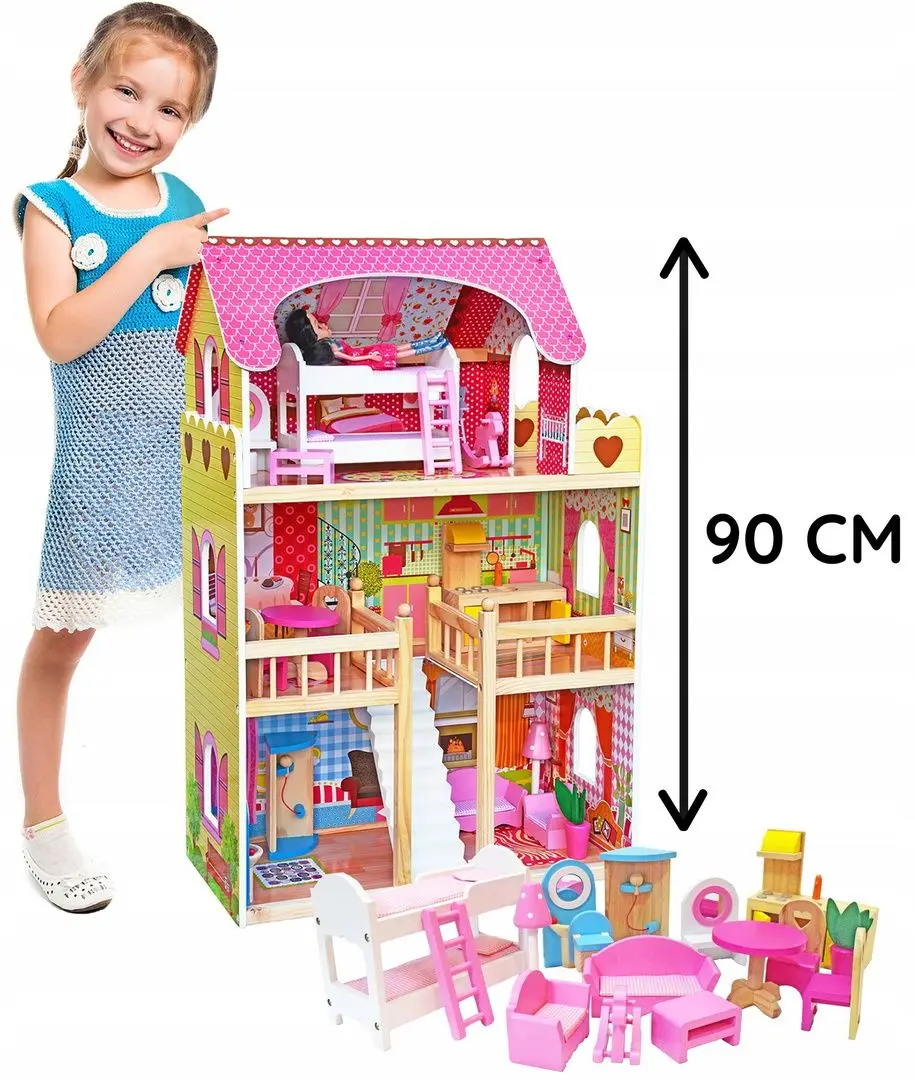 Casuta pentru papusi 4iQ Group Lena ZAB000001 (Pink)