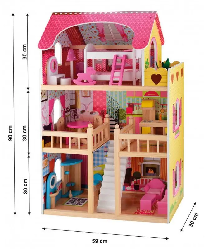 Casuta pentru papusi 4iQ Group Lena ZAB000001 (Pink)