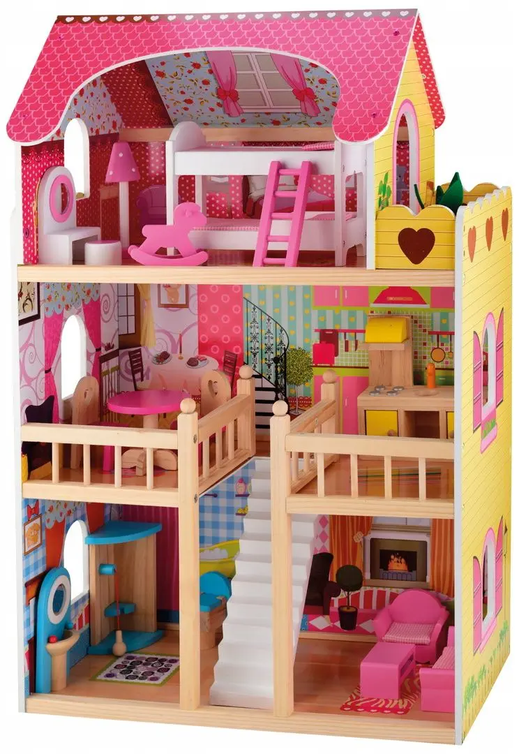 Casuta pentru papusi 4iQ Group Lena ZAB000001 (Pink)