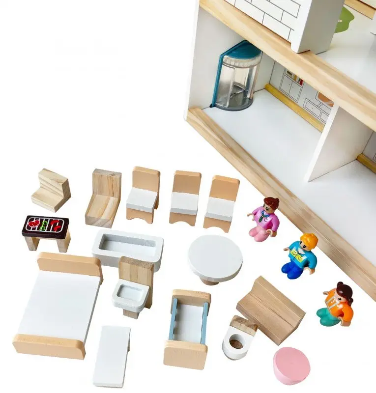 Casuta pentru papusi 4iQ Group Ula Z005919 (Blue/White)