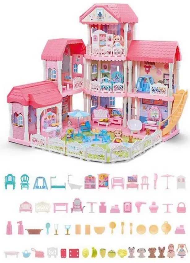 Casuta pentru papusi Alibibi ACH589317 (Pink/White)