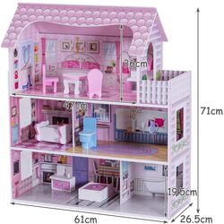 Кукольный домик Costway HW56619 (Pink) Thumb