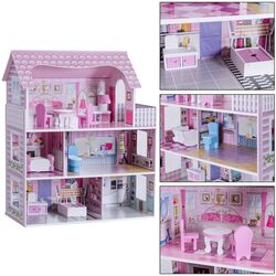 Кукольный домик Costway HW56619 (Pink) Thumb