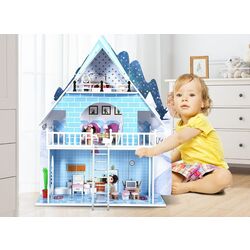 Кукольный домик Costway HW68696 (Blue) Thumb