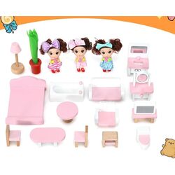 Кукольный домик Costway HW68696 (Blue) Thumb