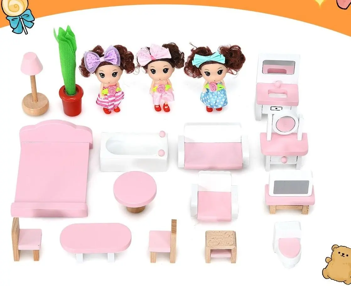 Кукольный домик Costway HW68696 (Blue) - 5